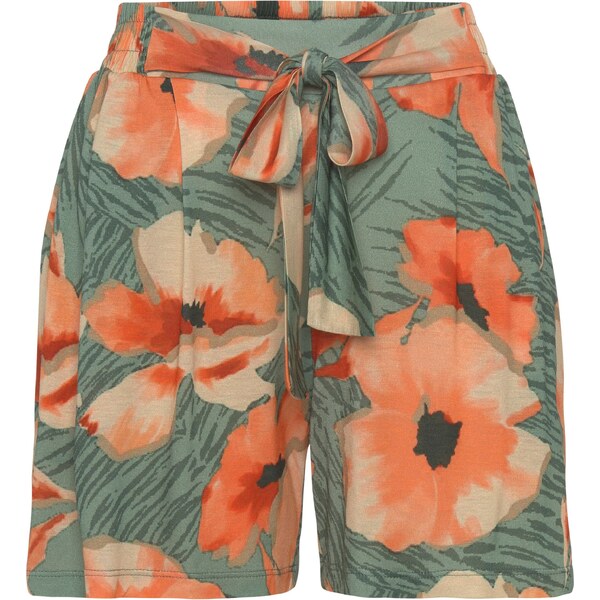 LASCANA Nohavice zelená / oranžová 54251227