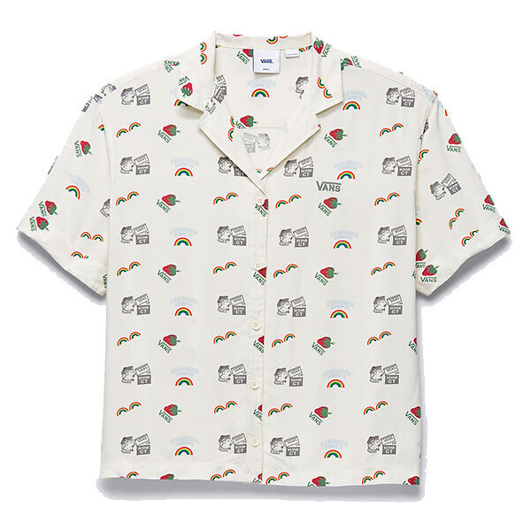 Vans Anaheim Sidewall Buttondown Top - Dámske - Tričko Vans - Biele - 66357186