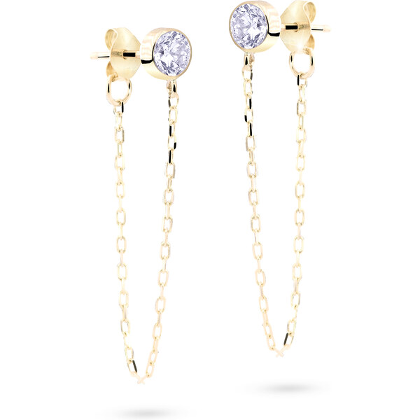 Cutie Jewellery Moderné zlaté náušnice s retiazkami Z5025-20-10-X-1 66592962