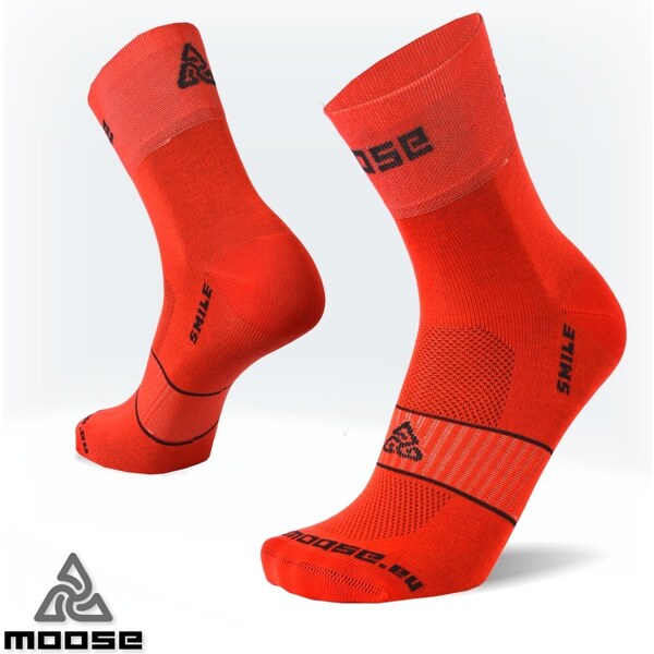 SMILE NEW reflexné ponožky Moose Červená XS 1 pár 47518077