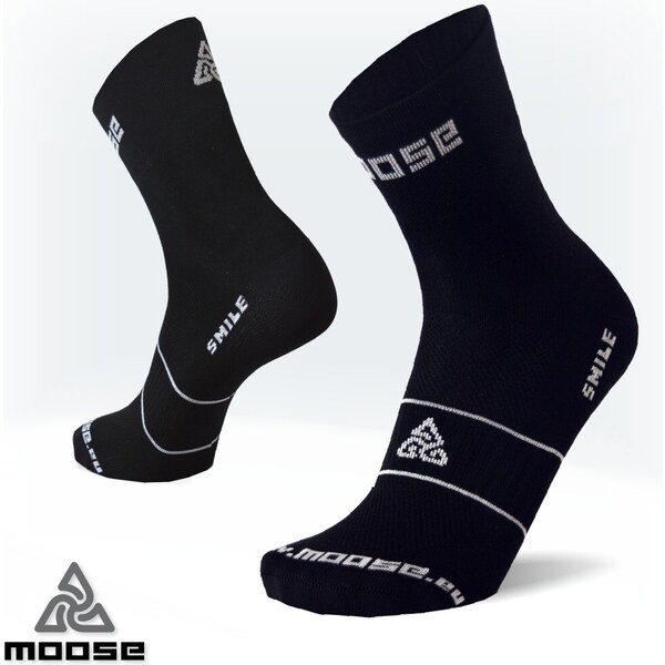 SMILE NEW reflexné ponožky Moose Čierna XS 1 pár 47518076