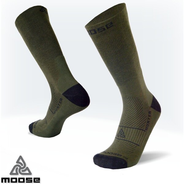 HUNTER outdoorové ponožky Moose Zelená S 1 pár 43756985