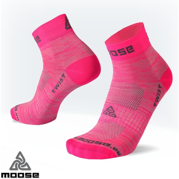 TWIST farebné funkčné ponožky Moose Růžová S 1 pár 57825781
