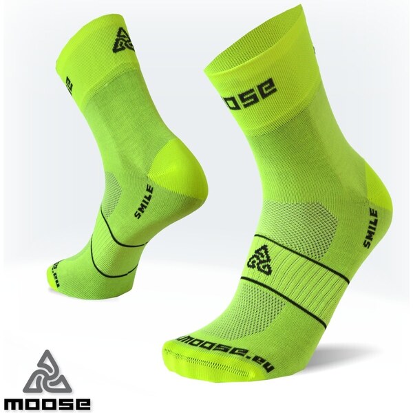 SMILE NEW reflexné ponožky Moose Žltá XS 1 pár 47518080