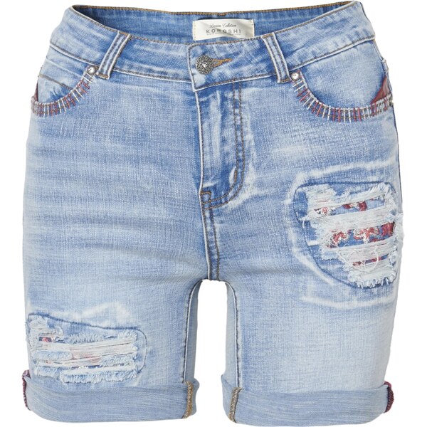 KOROSHI Džínsy svetlomodrá / hrdzavo červená / šedobiela 65868380