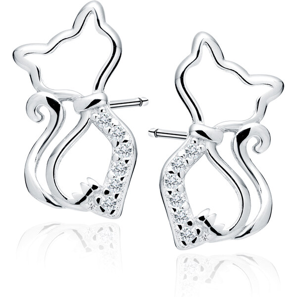 Olivie Stříbrné náušnice KOČKA 9431 64818313