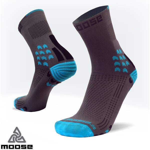 TRAIL NEW kompresné bežecké ponožky Moose Modrá XS 1 pár 47518099