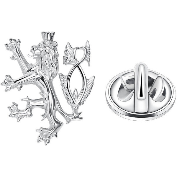 Olivie Strieborná brošňa ČESKÝ LEV 7491 43967237