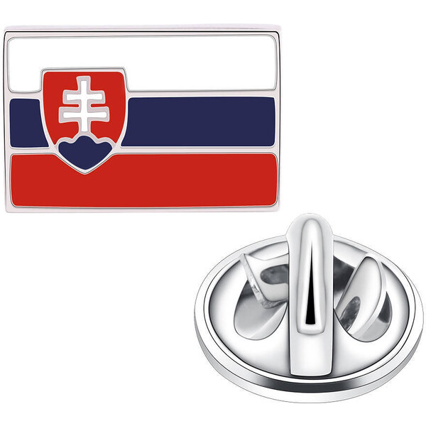 Olivie Strieborná brošňa VLAJKA SR 7493 43967239