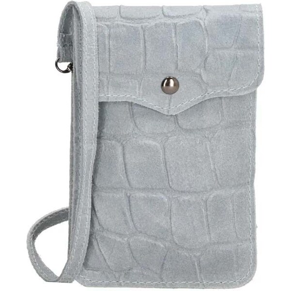 Charm London Sivá vrúbkovaná kabelka na mobil „Blair“ 64919538