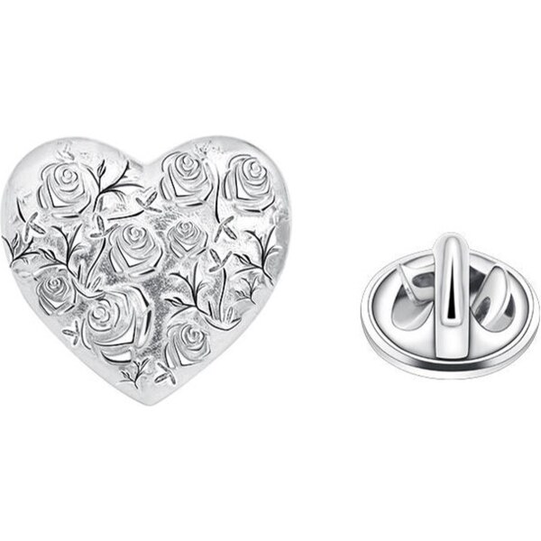 Olivie Strieborná brošňa SRDCE 7495 43967241