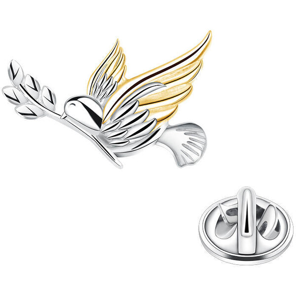 Olivie Strieborná brošňa HOLUBICE MÍRU 7496 43967242