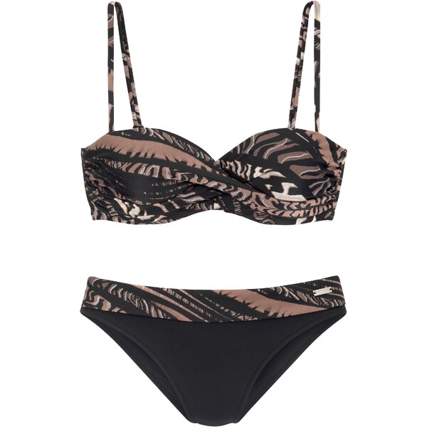 LASCANA Bikiny hnedá / čierna 54251572