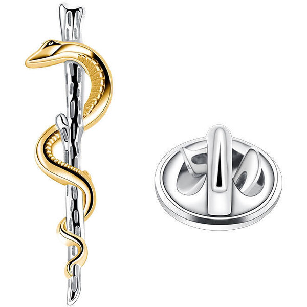 Olivie Strieborná brošňa AESKULAPOVA PALICA 7494 43967240