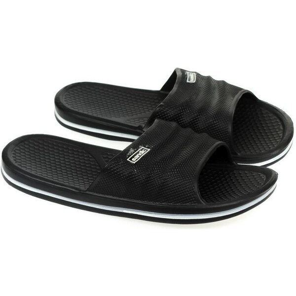 JOHN-C Pánske čierne gumené šľapky LARS 41-46 43886773