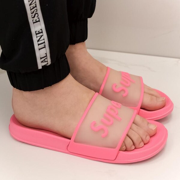 JOHN-C Gumené dámske rúžové šľapky SUPER 36-41 43886810