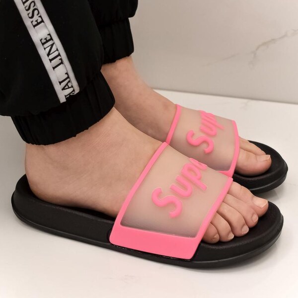 JOHN-C Gumené dámske rúžové šľapky SUPER 36-41 43886812