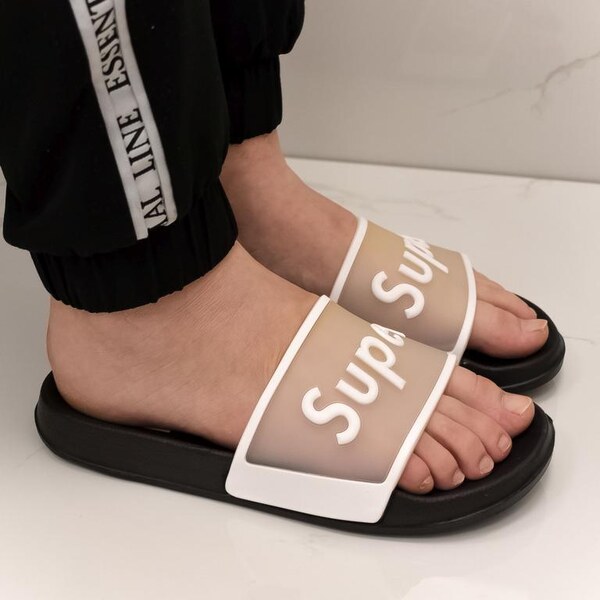 JOHN-C Gumené dámske biele šľapky SUPER 36-41 43886811