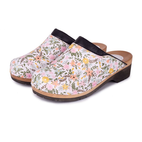 Vlnka Dámske anatomické dreváky s gumenou podošvou kvet veľkosti obuvi 34388922
