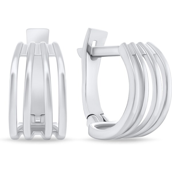 Brilio Silver Nadčasové strieborné kruhové náušnice EA795W 66591267