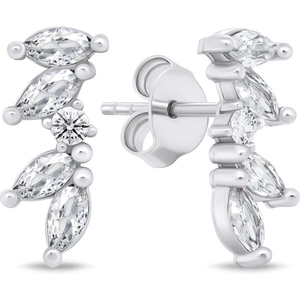 Brilio Silver Trblietavé strieborné náušnice so zirkónmi EA796W 66590267