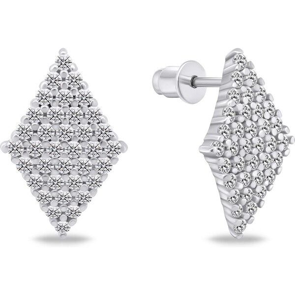 Brilio Silver Trblietavé strieborné náušnice so zirkónmi EA820W 66582151