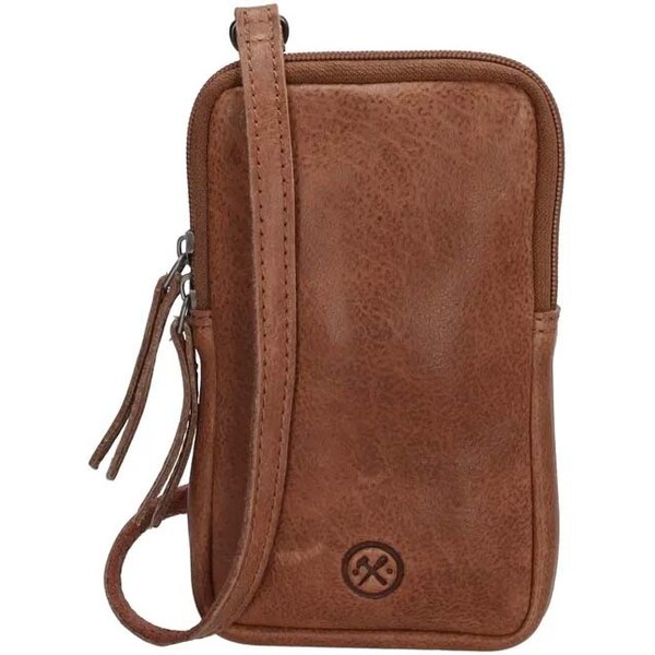 Hide & Stitches Hnedá kožená kabelka na mobil „Skylar“ 42065302