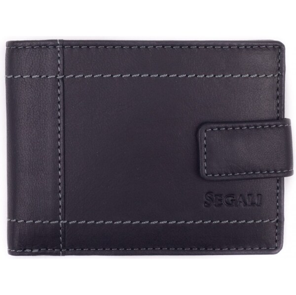 SEGALI Pánska kožená peňaženka 7515L black 67189841