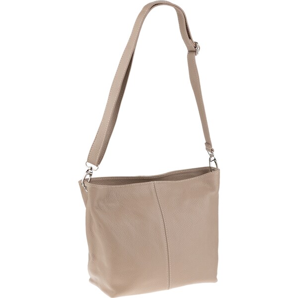 Hnedá kožená talianska crossbody kabelka Prisca Cappuccino NovaKabelka 48231327