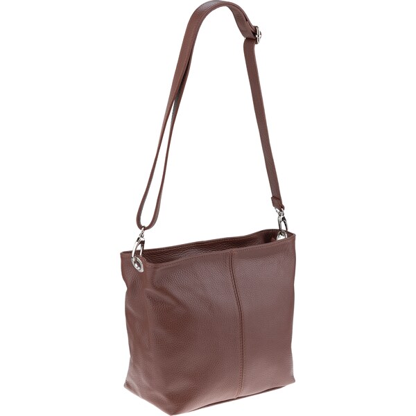 Hnedá kožená talianska crossbody kabelka Prisca Marrone NovaKabelka.sk 42104922