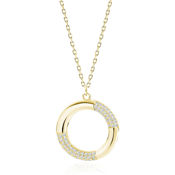Olivie Strieborný náhrdelník KRUH GOLD 7513 43967254