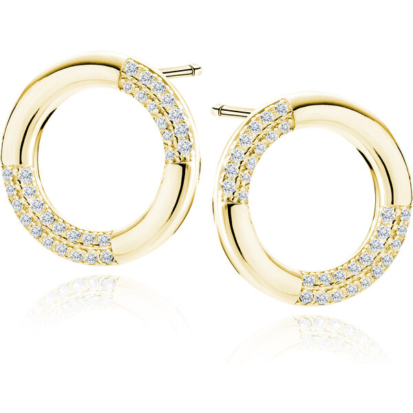 Olivie Strieborné náušnice KRUH GOLD 7514 43967255