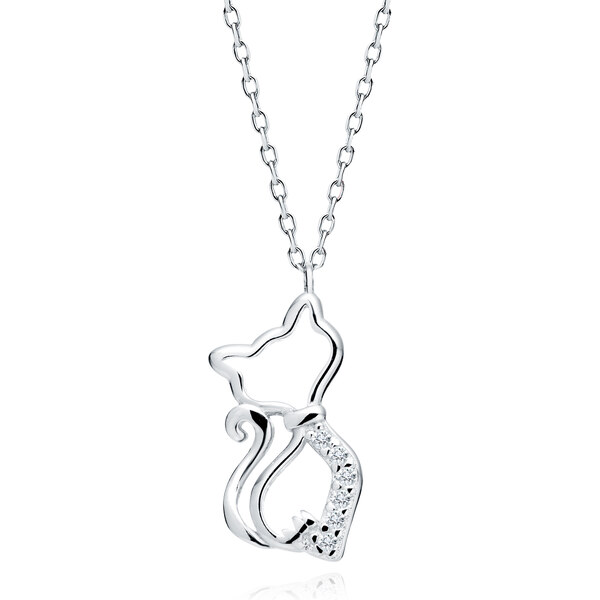 Olivie Strieborný náhrdelník MAČKA 7518 43967259