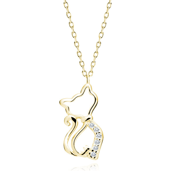 Olivie Strieborný náhrdelník MAČKA GOLD 7519 43967260