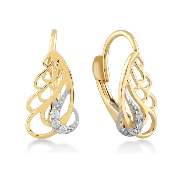 Lillian Vassago Patentové náušnice so zirkónmi v kombinovanom zlate 64193278