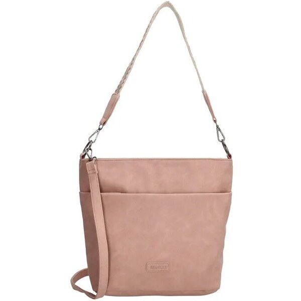 Beagles Ružová kabelka na rameno so zdobeným ramienkom „Polly“ 39474792