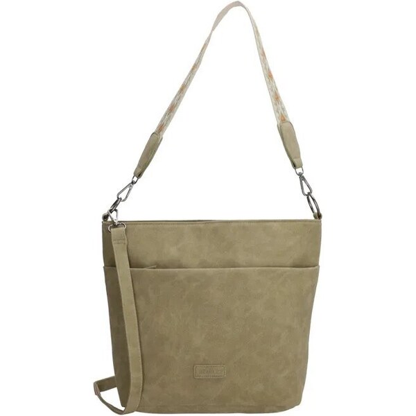 Beagles Zelená kabelka na rameno so zdobeným ramienkom „Polly“ 39474790