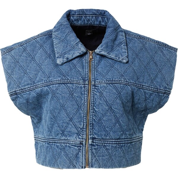 Nasty Gal Vesta modrá denim 45695667