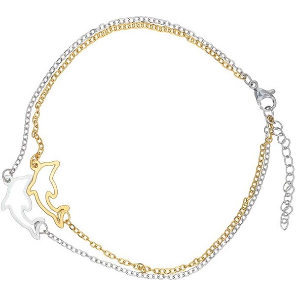 Lindas Jewelry Náramok na nohu Delfíny chirurgická oceľ INR235 44030819