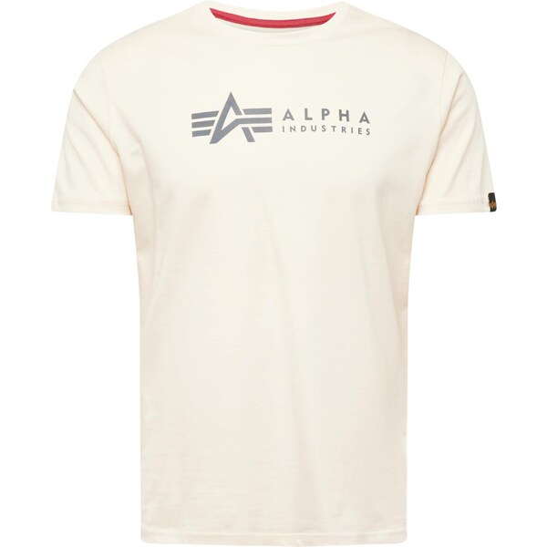 ALPHA INDUSTRIES Tričko slonová kosť / tmavosivá 44044170