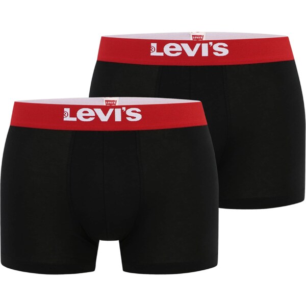 LEVIS Boxerky krvavo červená / čierna / biela 62072273