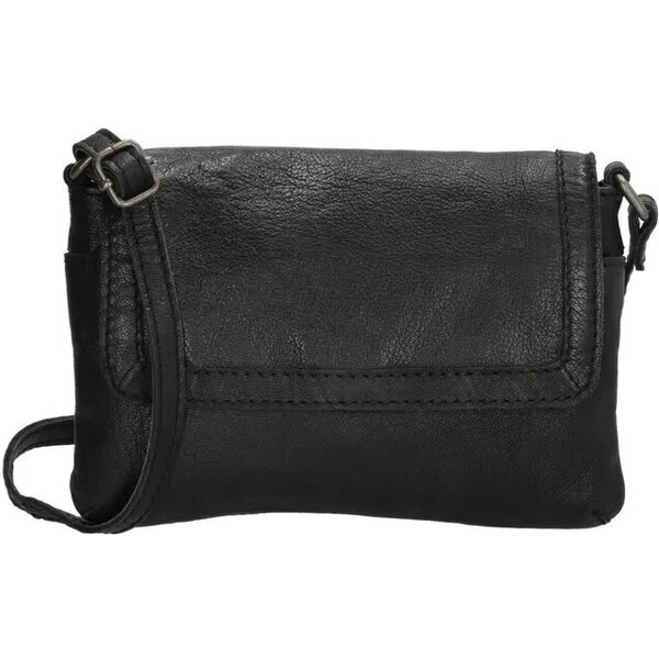 Beagles Čierna prešívaná kožená crossbody kabelka „Tanya 39539195