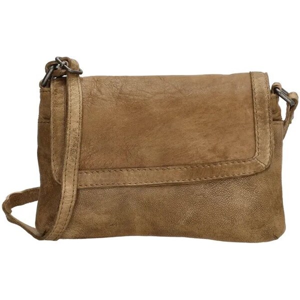 Beagles Béžová prešívaná kožená crossbody kabelka „Tanya 64966904