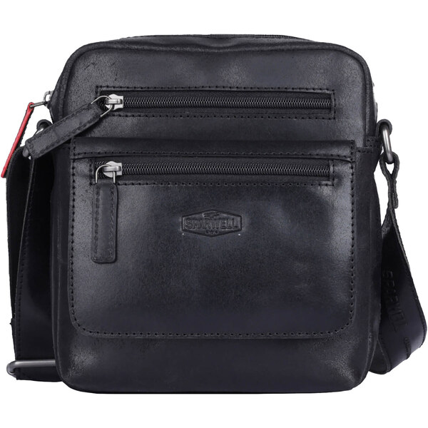 Pánska kožená taška cez rameno Sparwell Luke - čierna 44072198