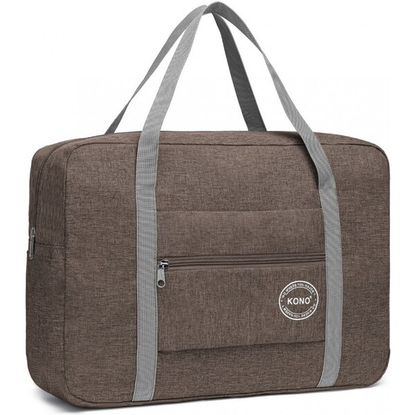 KONO Cestovná taška, skladateľná, odolná voči vode, hnedá 46815594