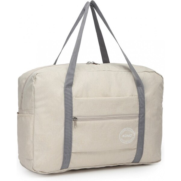 KONO Cestovná taška, skladateľná, odolná voči vode, béžová 46815595