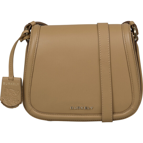 Dámska crossbody kožená kabelka Burkely Belouwe - svetlo hnedá 44083359