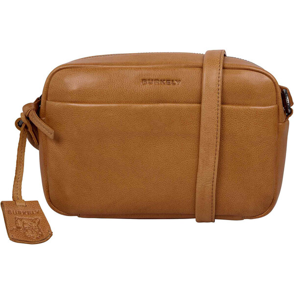Dámska crossbody kožená kabelka Burkely Cinte - koňak 44083354
