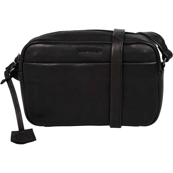 Dámska crossbody kožená kabelka Burkely Cinte - čierna 44083355