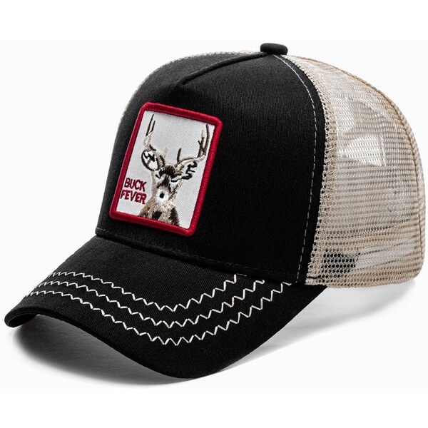 Inny Čierna trendová šiltovka s nášivkou H152 65049697